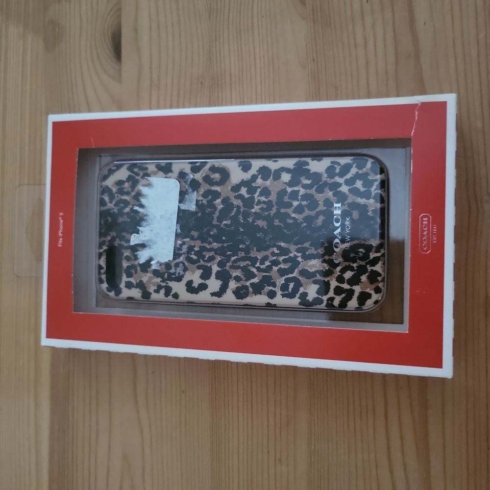 Vintage Coach Cheetah Print iPhone 5 Phone Case NWT NIB
